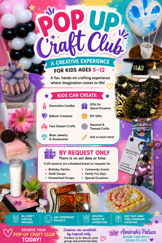 Pop Up Craft Club (Mobile Only) ( Please Call Before Booking)