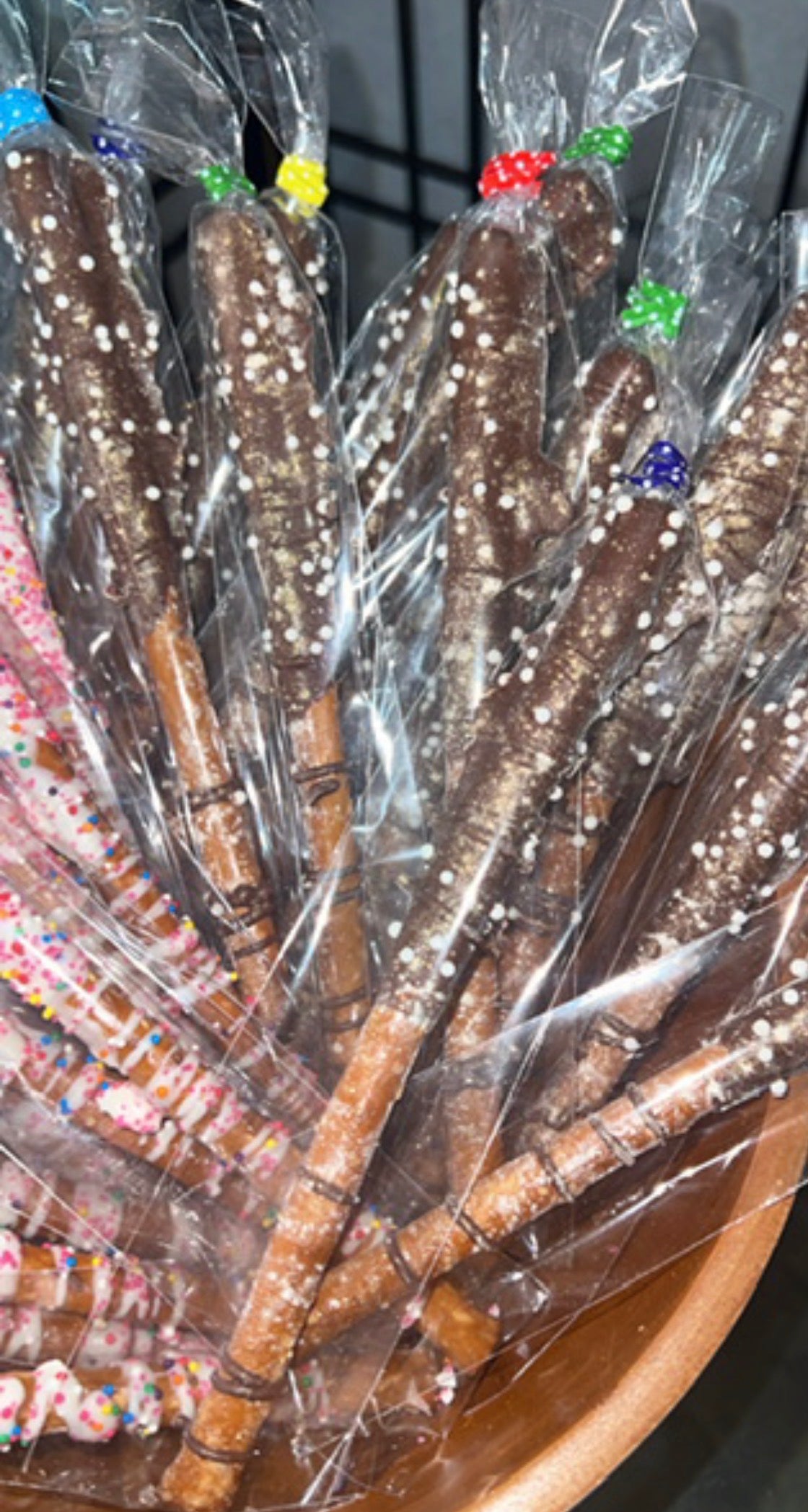 Chocolate Covered Pretzel Rods (Please Call First To Place Order)